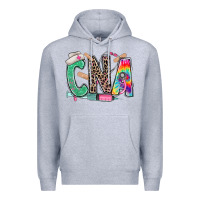 Heather Grey cna nurse tie dye leopard Premium Hoodie - RanaPortraitStore