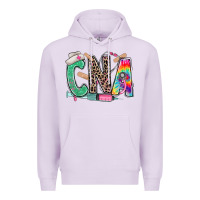 Lilac cna nurse tie dye leopard Premium Hoodie - RanaPortraitStore