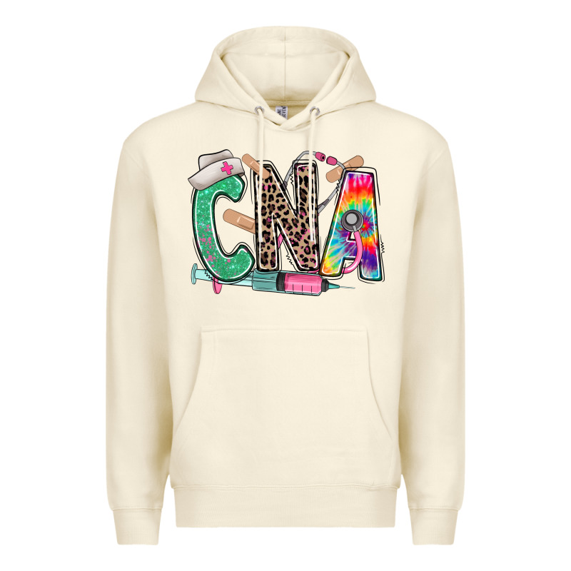 Cna Nurse Tie Dye Leopard Premium Hoodie by RanaPortraitStore | Teevron