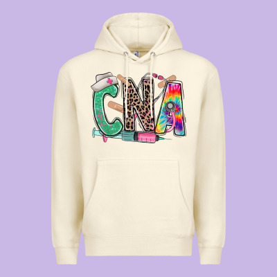 Cna Nurse Tie Dye Leopard Premium Hoodie Designed By Ranaportraitstore