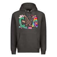 Smoke cna nurse tie dye leopard Premium Hoodie - RanaPortraitStore