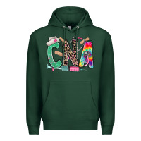 Sports Green cna nurse tie dye leopard Premium Hoodie - RanaPortraitStore