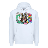 White cna nurse tie dye leopard Premium Hoodie - RanaPortraitStore