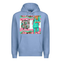 Colony Blue coffee scrubs rubber gloves nurse Premium Hoodie - RanaPortraitStore