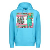 Ocean Blue coffee scrubs rubber gloves nurse Premium Hoodie - RanaPortraitStore