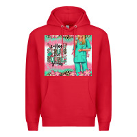 Red coffee scrubs rubber gloves nurse Premium Hoodie - RanaPortraitStore