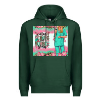 Sports Green coffee scrubs rubber gloves nurse Premium Hoodie - RanaPortraitStore