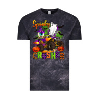 Cloud Black spooky cruhser with monster truck Vintage Tee - Artiststas