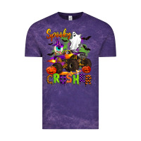 Cloud Purple spooky cruhser with monster truck Vintage Tee - Artiststas