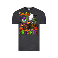 Vintage Black spooky cruhser with monster truck Vintage Tee - Artiststas