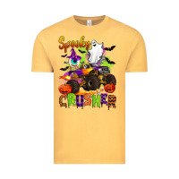 Vintage Mustard spooky cruhser with monster truck Vintage Tee - Artiststas