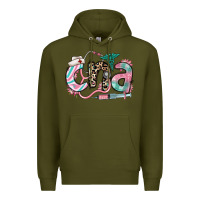Army Green floral cna certified nursing assistant Premium Hoodie - RanaPortraitStore