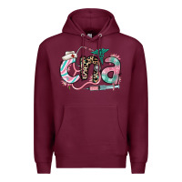 Burgundy floral cna certified nursing assistant Premium Hoodie - RanaPortraitStore