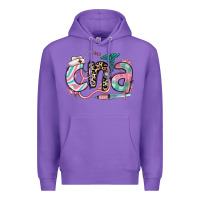 Purple floral cna certified nursing assistant Premium Hoodie - RanaPortraitStore