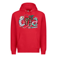 Red floral cna certified nursing assistant Premium Hoodie - RanaPortraitStore