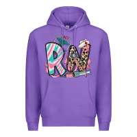 Purple floral rn registered nurse Premium Hoodie - RanaPortraitStore