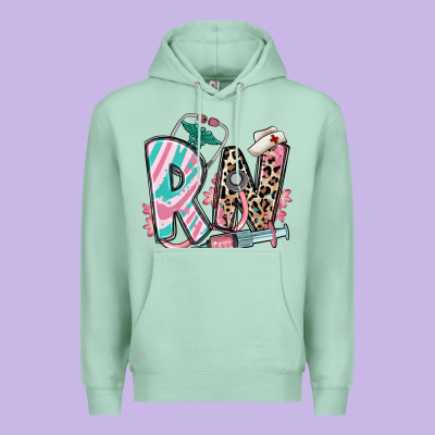 Floral Rn Registered Nurse Premium Hoodie Designed By Ranaportraitstore