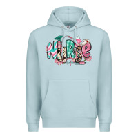 Floral Nurse Premium Hoodie | Teevron
