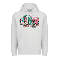 Dove Grey floral nurse Premium Hoodie - RanaPortraitStore