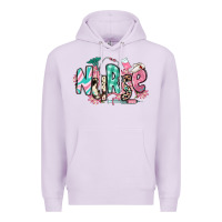 Lilac floral nurse Premium Hoodie - RanaPortraitStore