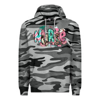 Slate Camo floral nurse Premium Hoodie - RanaPortraitStore