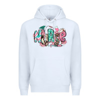 White floral nurse Premium Hoodie - RanaPortraitStore