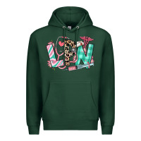 Sports Green floral lpn licensed practical nurse Premium Hoodie - RanaPortraitStore