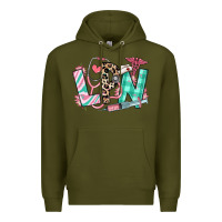Army Green floral lpn licensed practical nurse Premium Hoodie - RanaPortraitStore