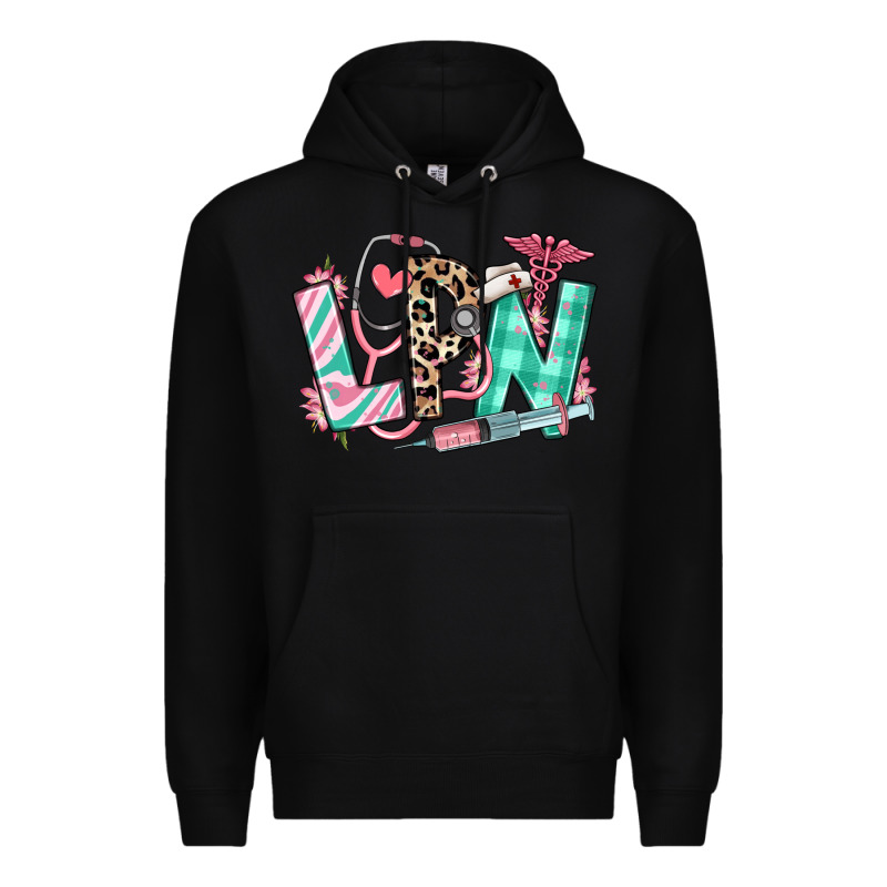 Floral Lpn Licensed Practical Nurse Premium Hoodie by RanaPortraitStore | Teevron