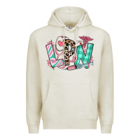 Oatmeal Heather floral lpn licensed practical nurse Premium Hoodie - RanaPortraitStore