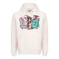 Pale Pink floral lpn licensed practical nurse Premium Hoodie - RanaPortraitStore