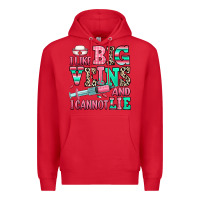 Red i like big veins and i cannot lie Premium Hoodie - RanaPortraitStore