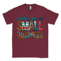 Burgundy Minding My Own Small Business Classic Tee - BundleAndBundleShop