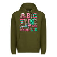 Army Green i like big veins and i cannot lie Premium Hoodie - RanaPortraitStore