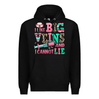 Black i like big veins and i cannot lie Premium Hoodie - RanaPortraitStore