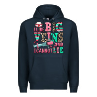 Navy i like big veins and i cannot lie Premium Hoodie - RanaPortraitStore