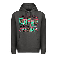 Charcoal Heather my favorite nurse calls me mom Premium Hoodie - RanaPortraitStore