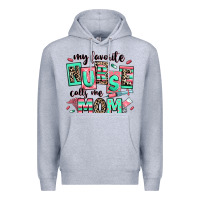 Heather Grey my favorite nurse calls me mom Premium Hoodie - RanaPortraitStore