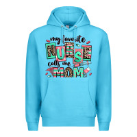 Ocean Blue my favorite nurse calls me mom Premium Hoodie - RanaPortraitStore