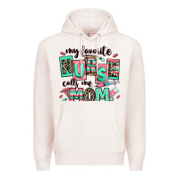 Pale Pink my favorite nurse calls me mom Premium Hoodie - RanaPortraitStore