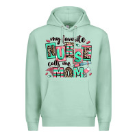 Seafoam my favorite nurse calls me mom Premium Hoodie - RanaPortraitStore