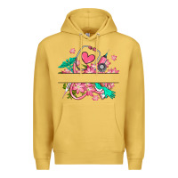 Antique Gold nurse flowers custom name design Premium Hoodie - RanaPortraitStore
