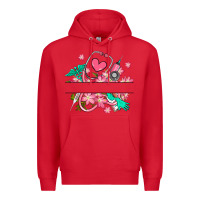 Red nurse flowers custom name design Premium Hoodie - RanaPortraitStore