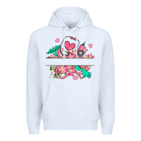 White nurse flowers custom name design Premium Hoodie - RanaPortraitStore