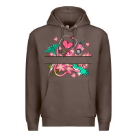 Coffee nurse flowers custom name design Premium Hoodie - RanaPortraitStore