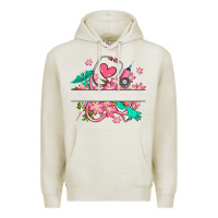 Oatmeal Heather nurse flowers custom name design Premium Hoodie - RanaPortraitStore
