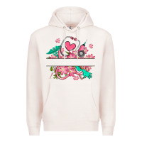Pale Pink nurse flowers custom name design Premium Hoodie - RanaPortraitStore