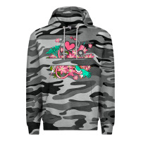 Slate Camo nurse flowers custom name design Premium Hoodie - RanaPortraitStore