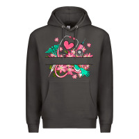 Smoke nurse flowers custom name design Premium Hoodie - RanaPortraitStore