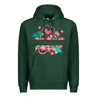 Sports Green nurse flowers custom name design Premium Hoodie - RanaPortraitStore